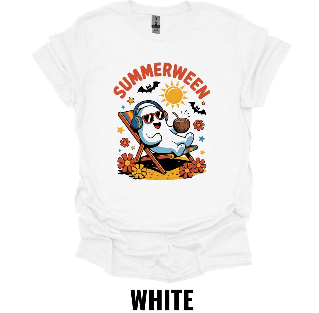 Summerween T-Shirt – Relaxing Ghost Beach Tee