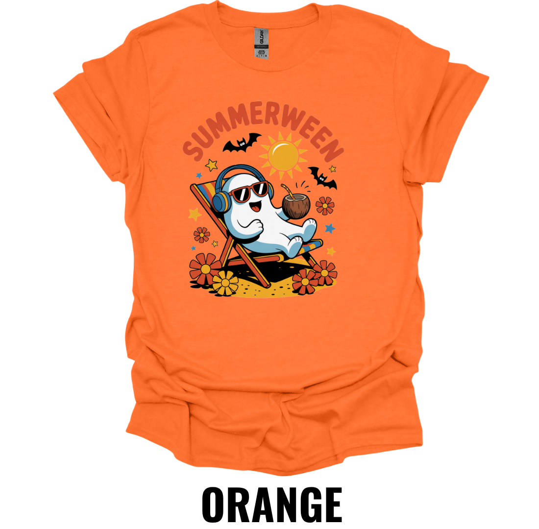 Summerween T-Shirt – Relaxing Ghost Beach Tee