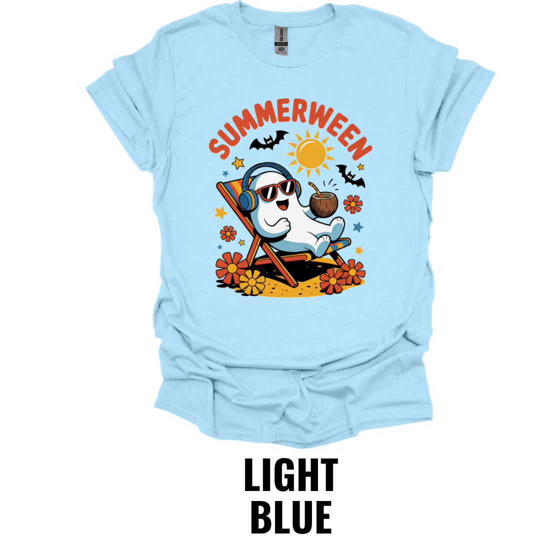 Summerween T-Shirt – Relaxing Ghost Beach Tee