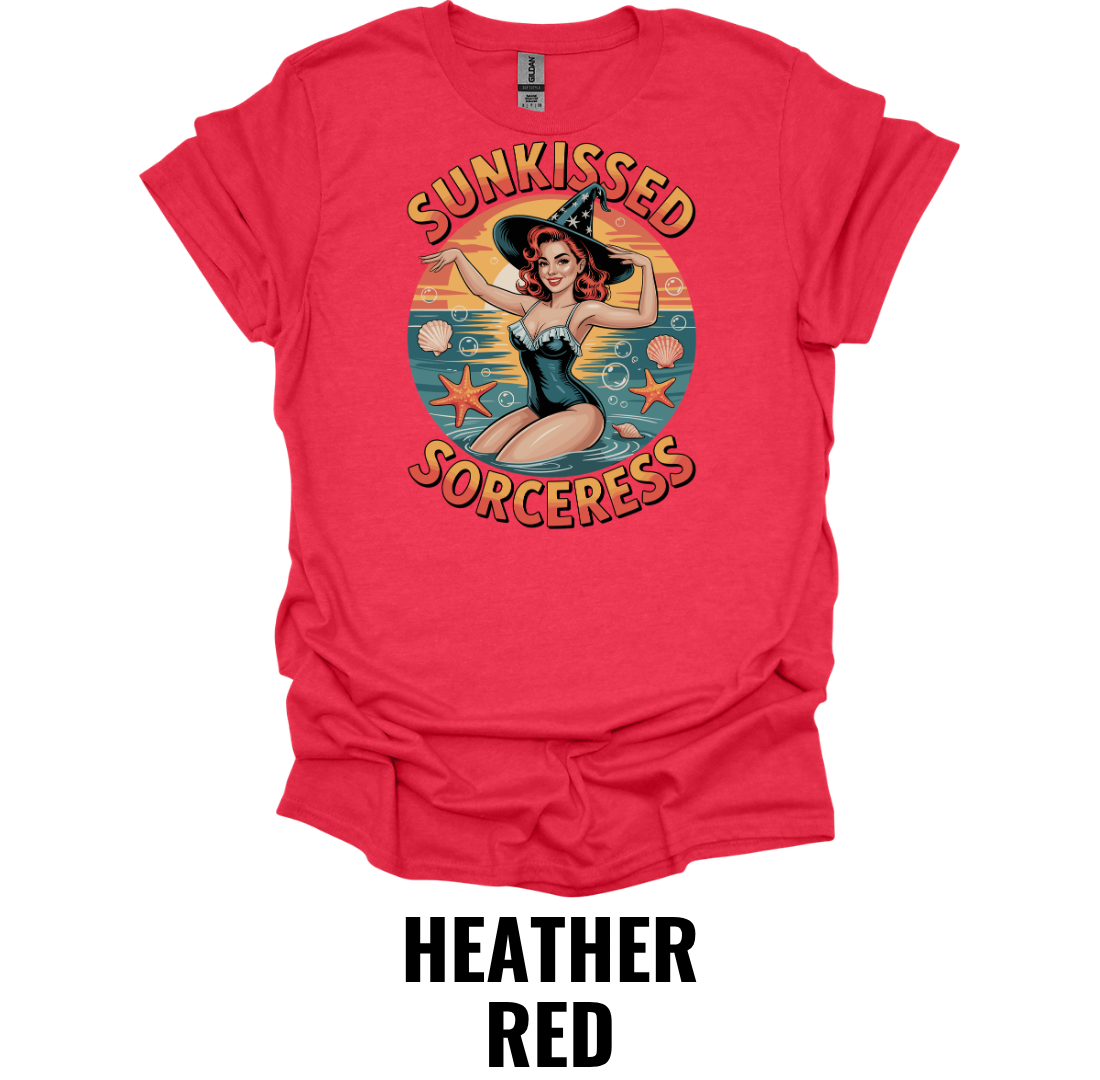 Sunkissed Sorceress T-Shirt – Retro Witch Beach Tee