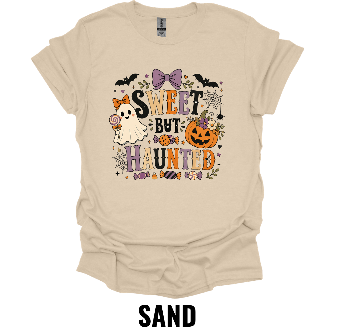 Sweet But Haunted T-Shirt – Cute Halloween Ghost Tee