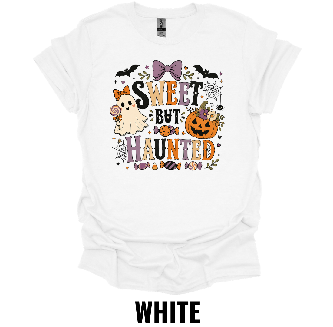 Sweet But Haunted T-Shirt – Cute Halloween Ghost Tee