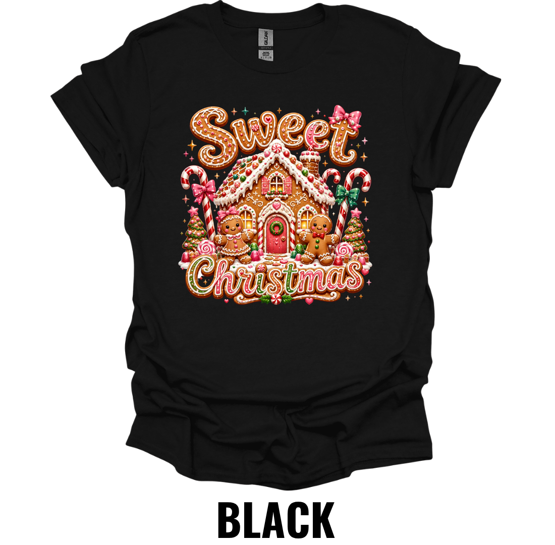 Sweet Christmas T-Shirt – Cute Gingerbread House Christmas Baking Shirt