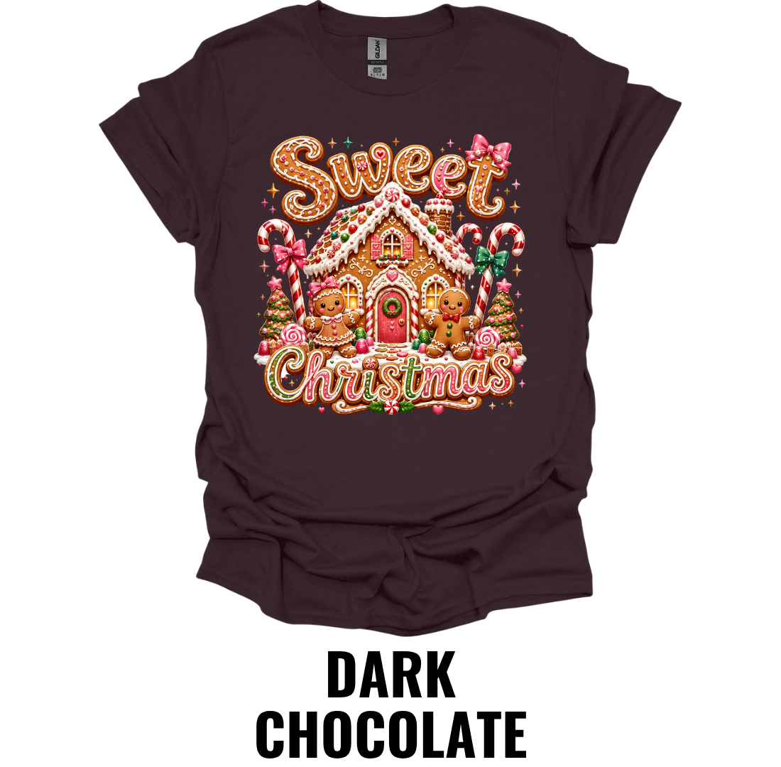 Sweet Christmas T-Shirt – Cute Gingerbread House Christmas Baking Shirt