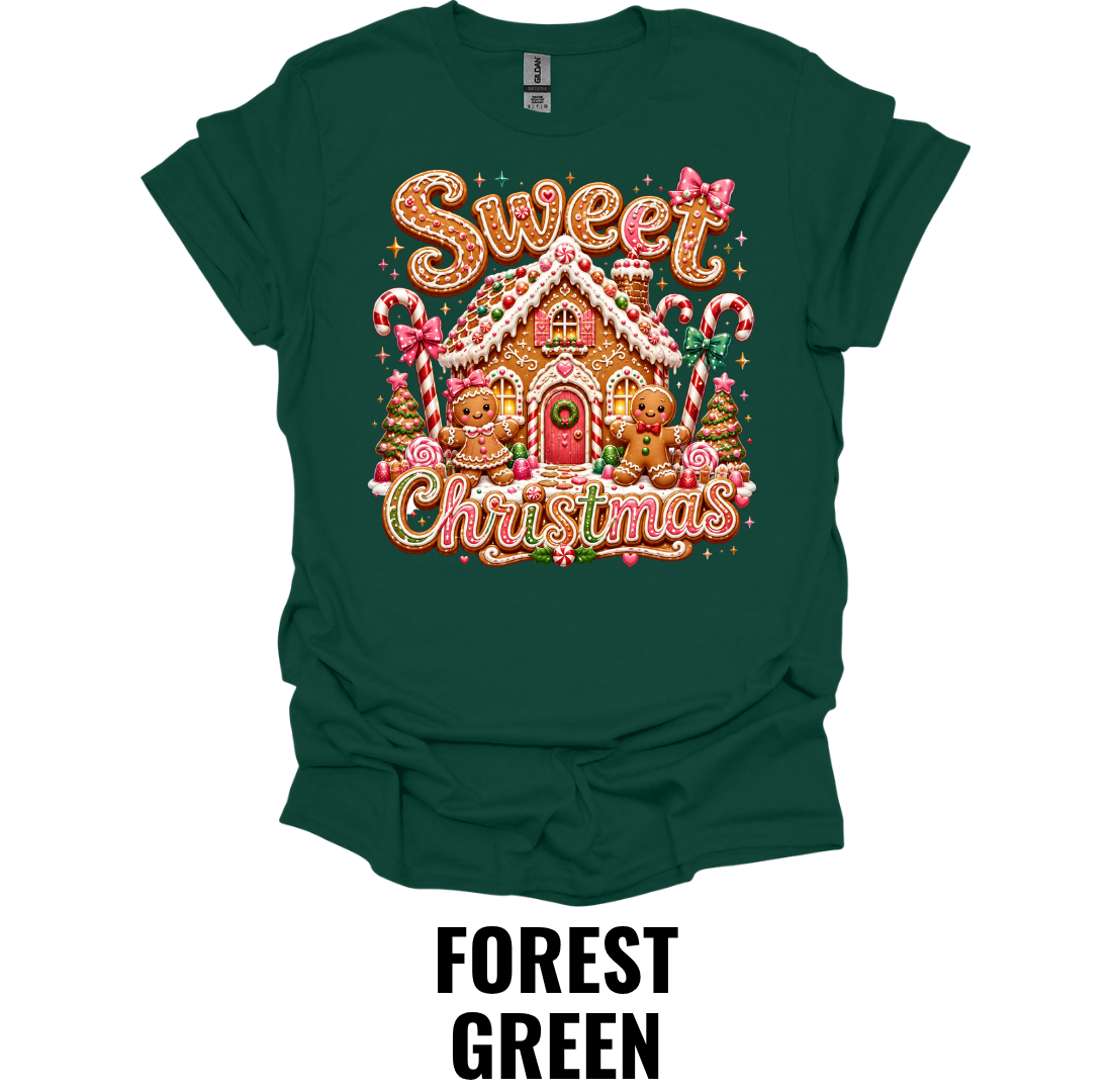 Sweet Christmas T-Shirt – Cute Gingerbread House Christmas Baking Shirt