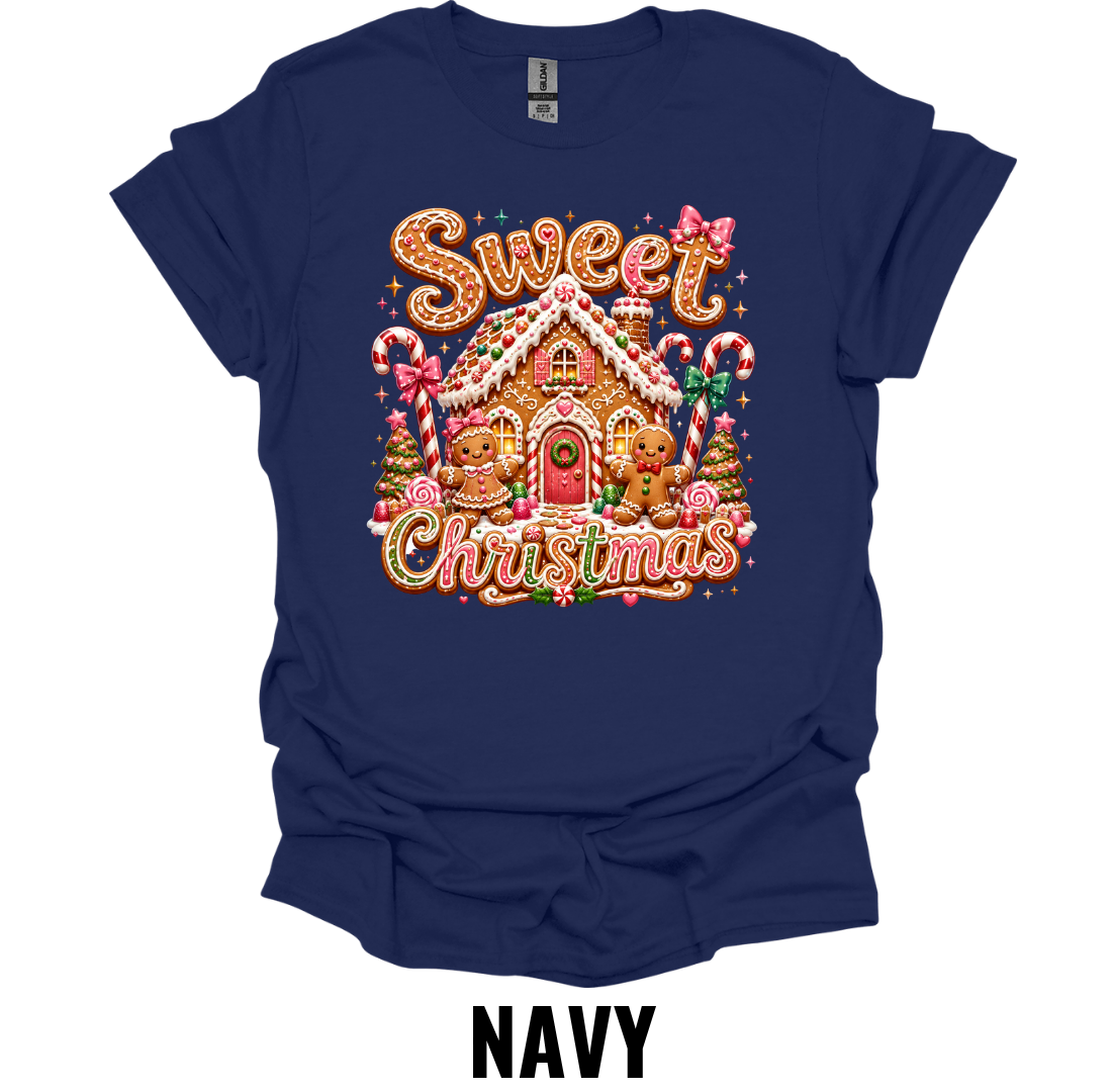 Sweet Christmas T-Shirt – Cute Gingerbread House Christmas Baking Shirt