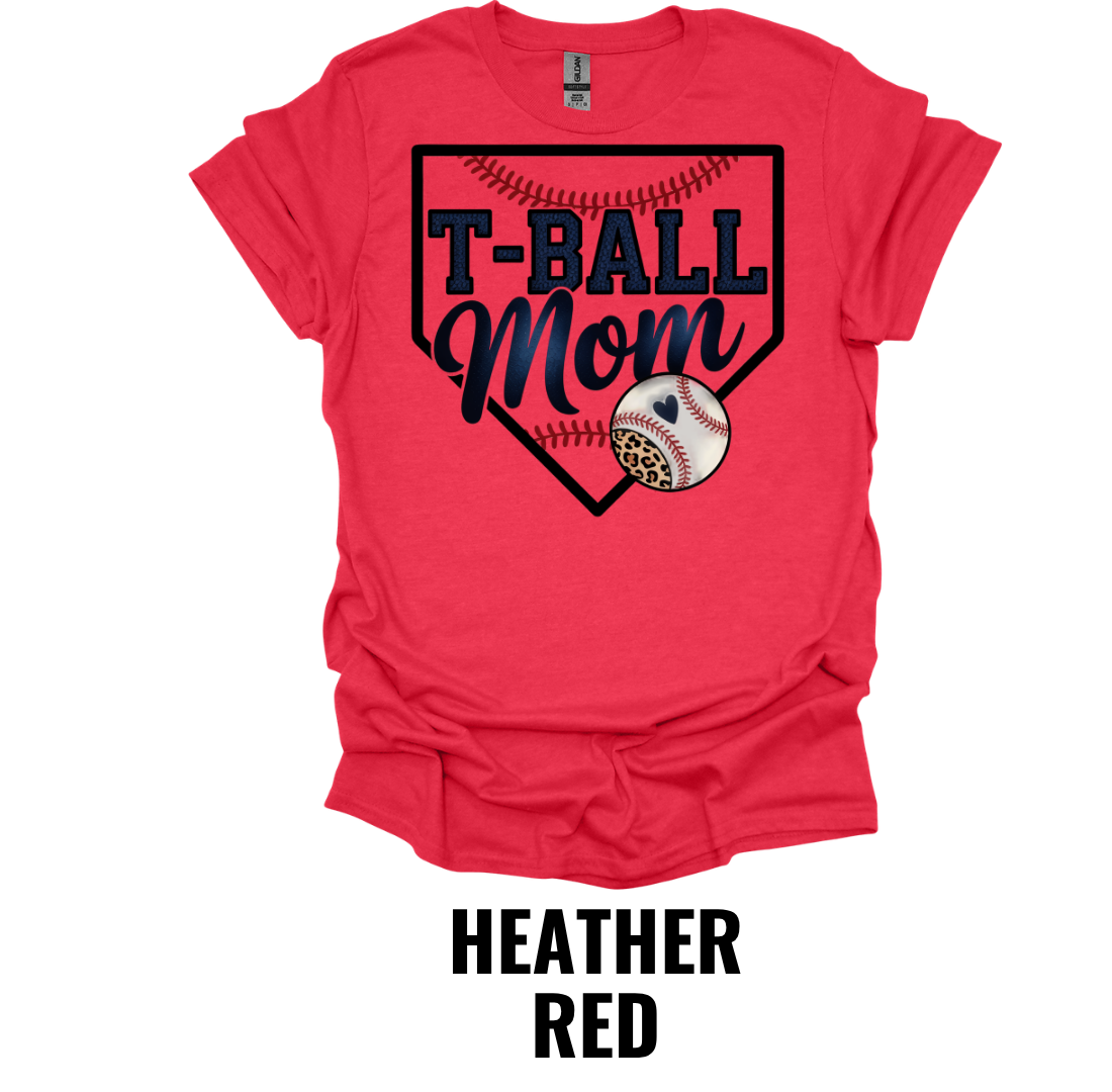 T-Ball Mom Baseball T-Shirt – Proud Baseball Mom Game Day Graphic Tee