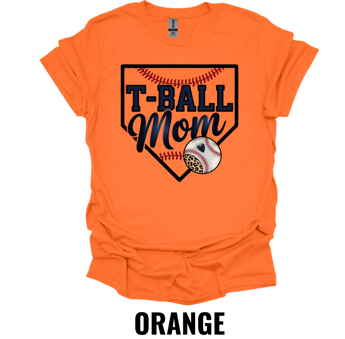 T-Ball Mom Baseball T-Shirt – Proud Baseball Mom Game Day Graphic Tee