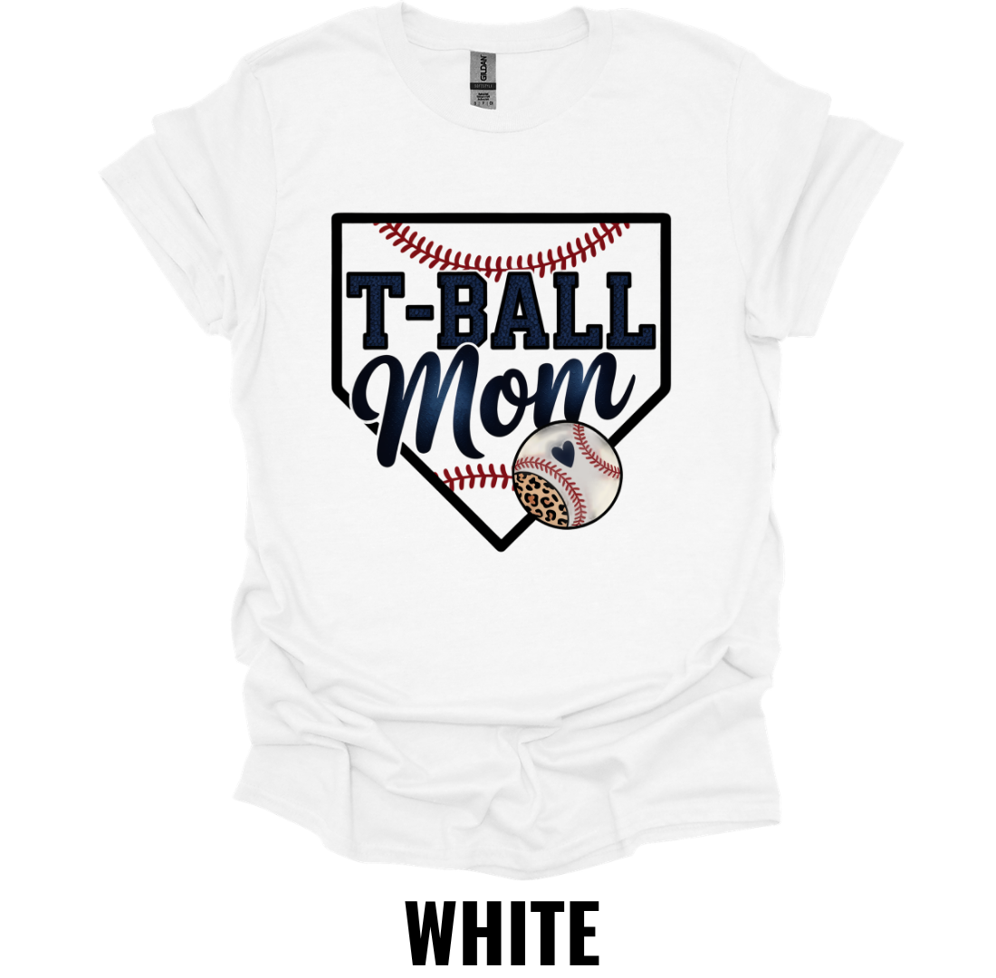 T-Ball Mom Baseball T-Shirt – Proud Baseball Mom Game Day Graphic Tee