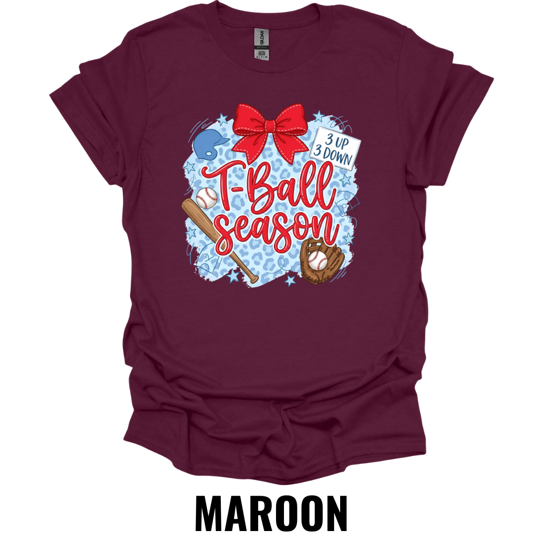 T-Ball Season Baseball Mom T-Shirt – Cute Youth Baseball Game Day Graphic Tee