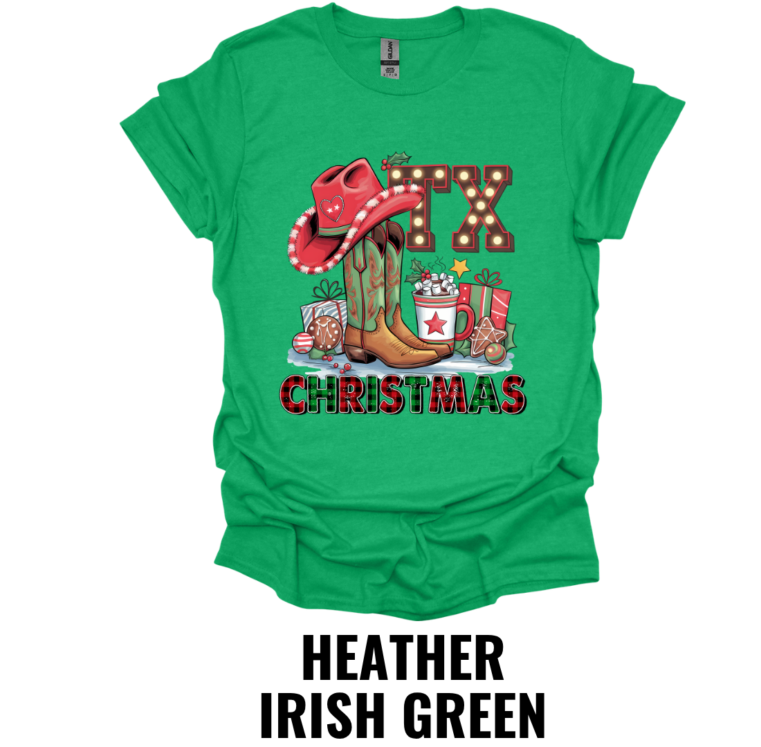 Texas Christmas Shirt – Western Cowboy Holiday Graphic Tee