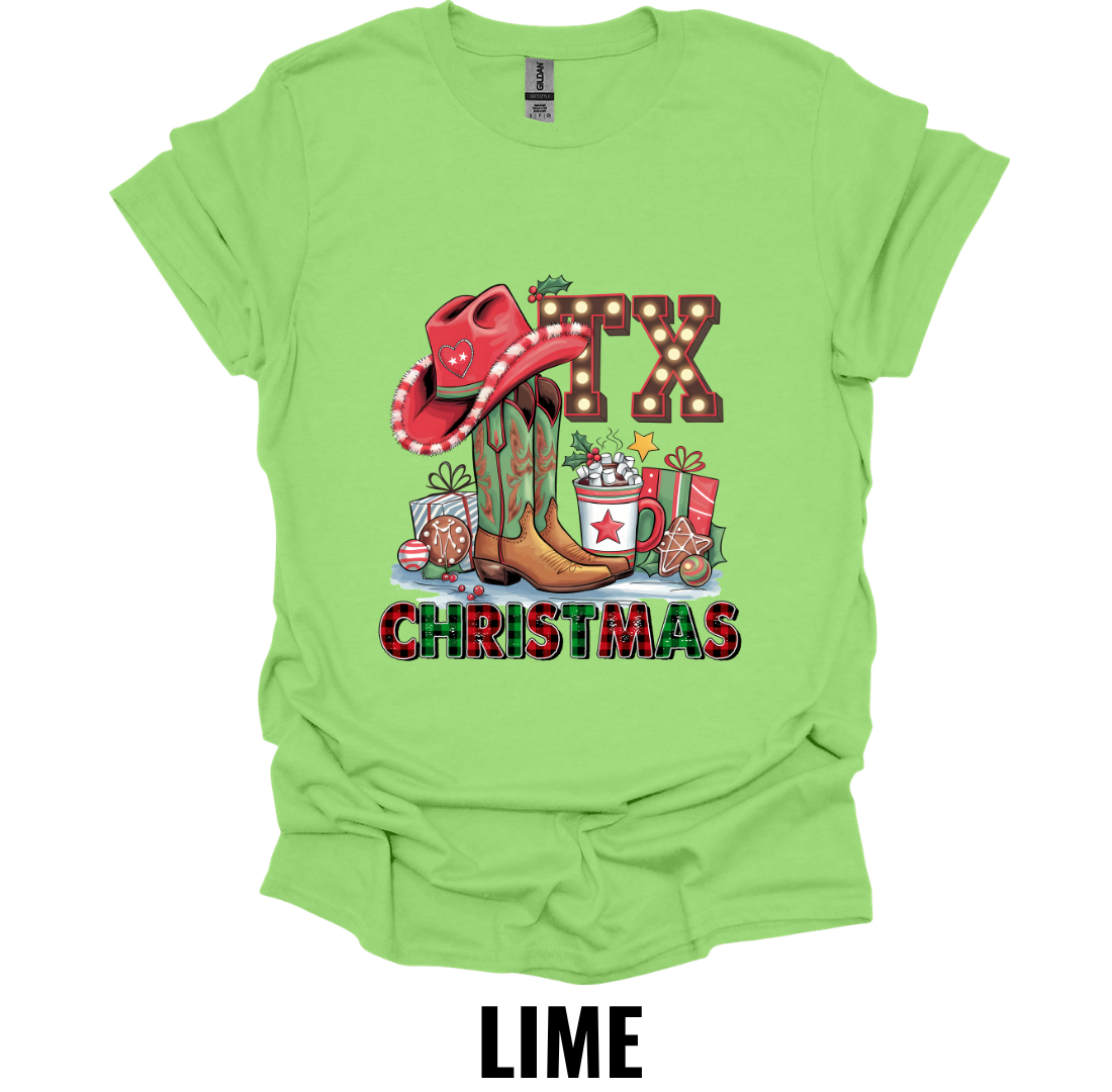 Texas Christmas Shirt – Western Cowboy Holiday Graphic Tee