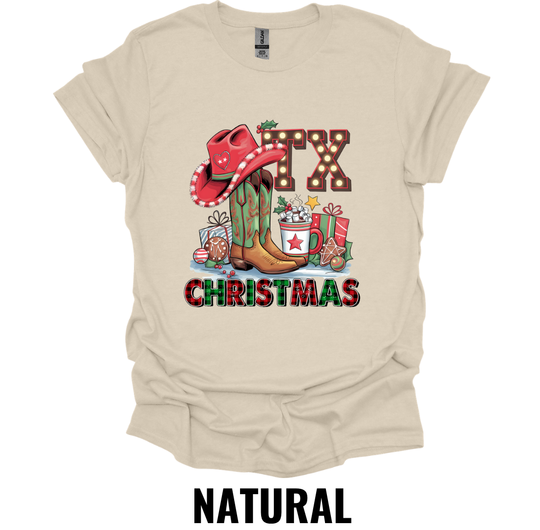Texas Christmas Shirt – Western Cowboy Holiday Graphic Tee