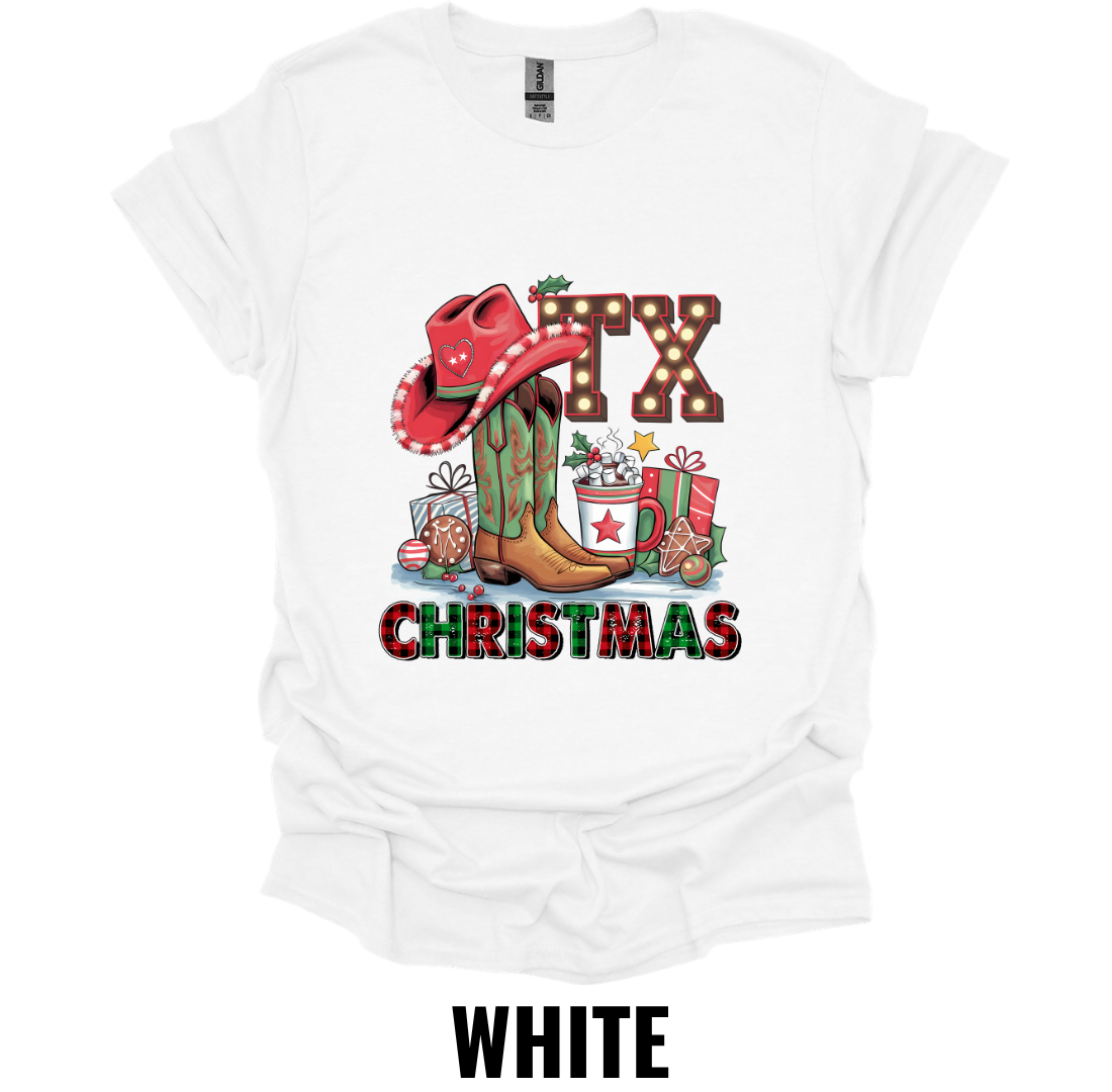 Texas Christmas Shirt – Western Cowboy Holiday Graphic Tee