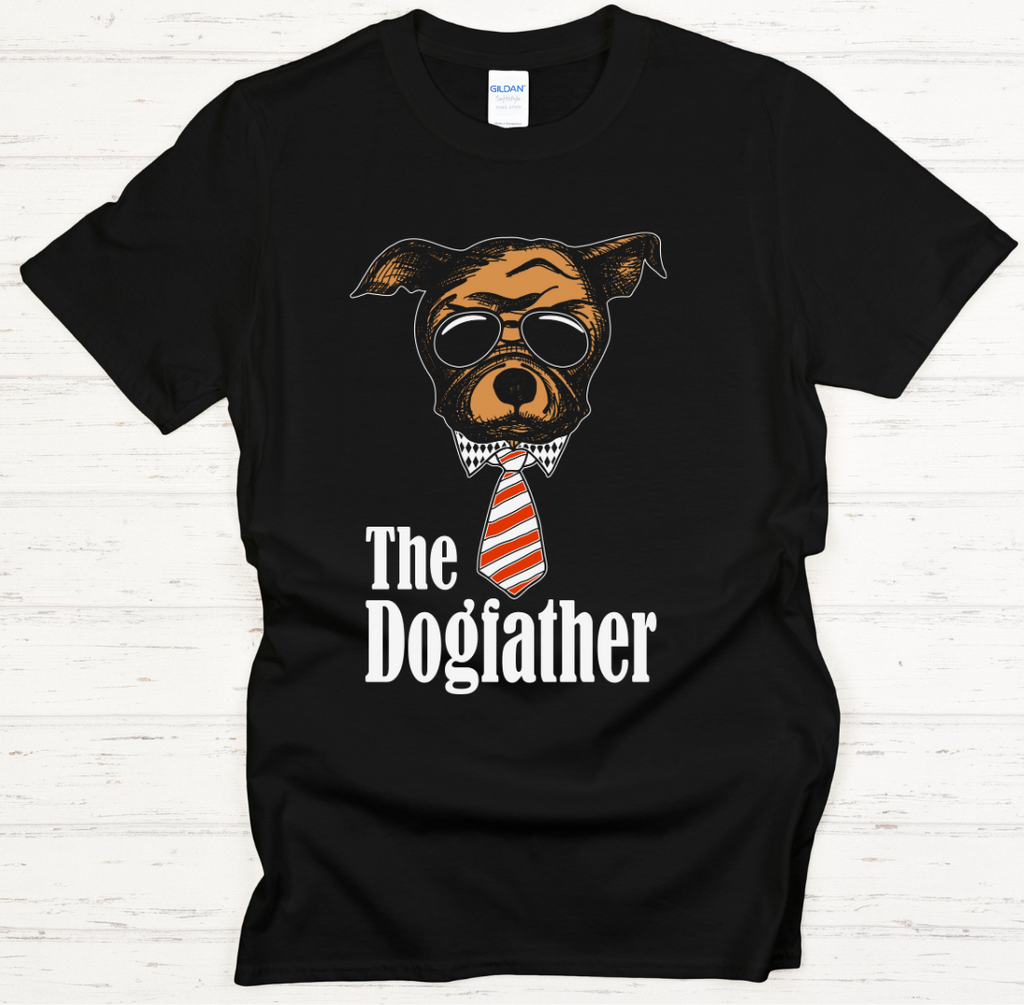 The Dogfather Funny Dog Lover Shirt on Gildan Softstyle Tee