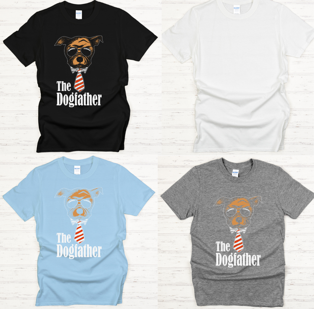 The Dogfather Funny Dog Lover Shirt on Gildan Softstyle Tee