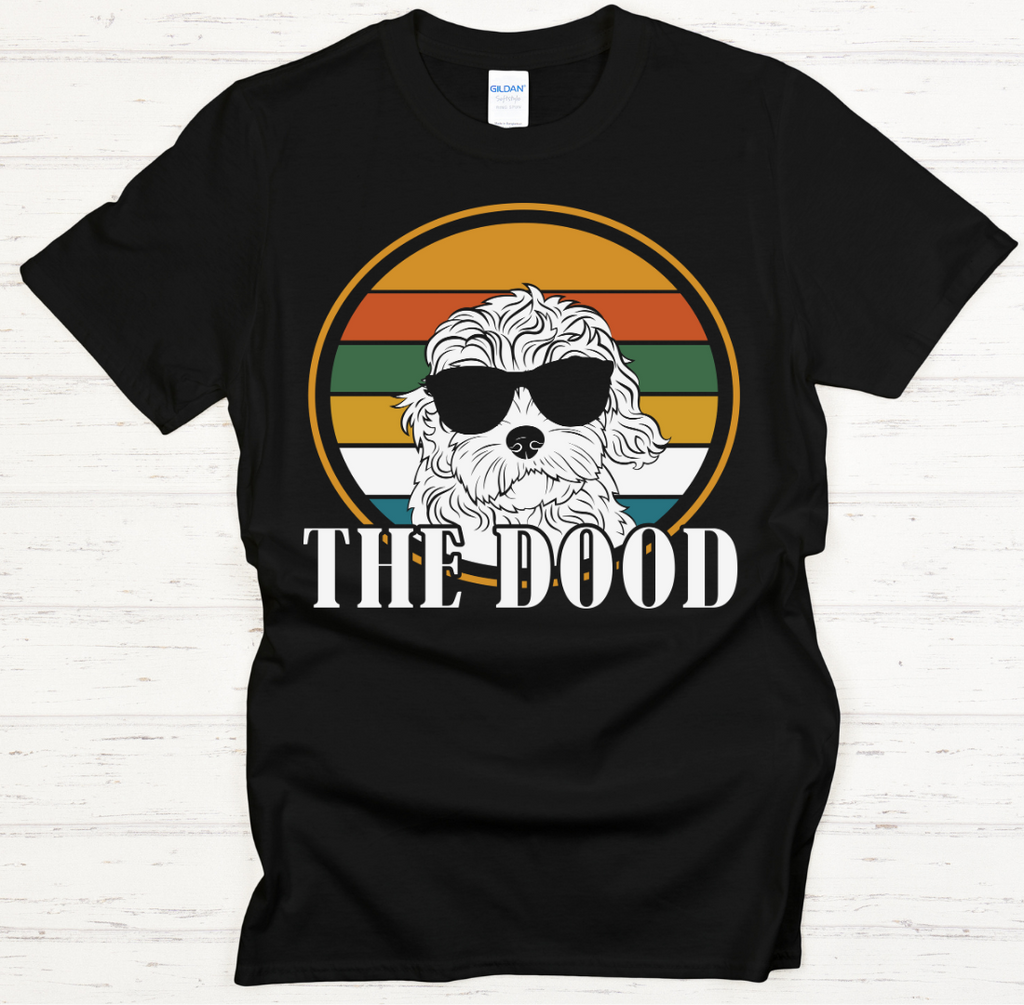 The Dood Vintage Doodle Dog Shirt on Gildan Softstyle Tee