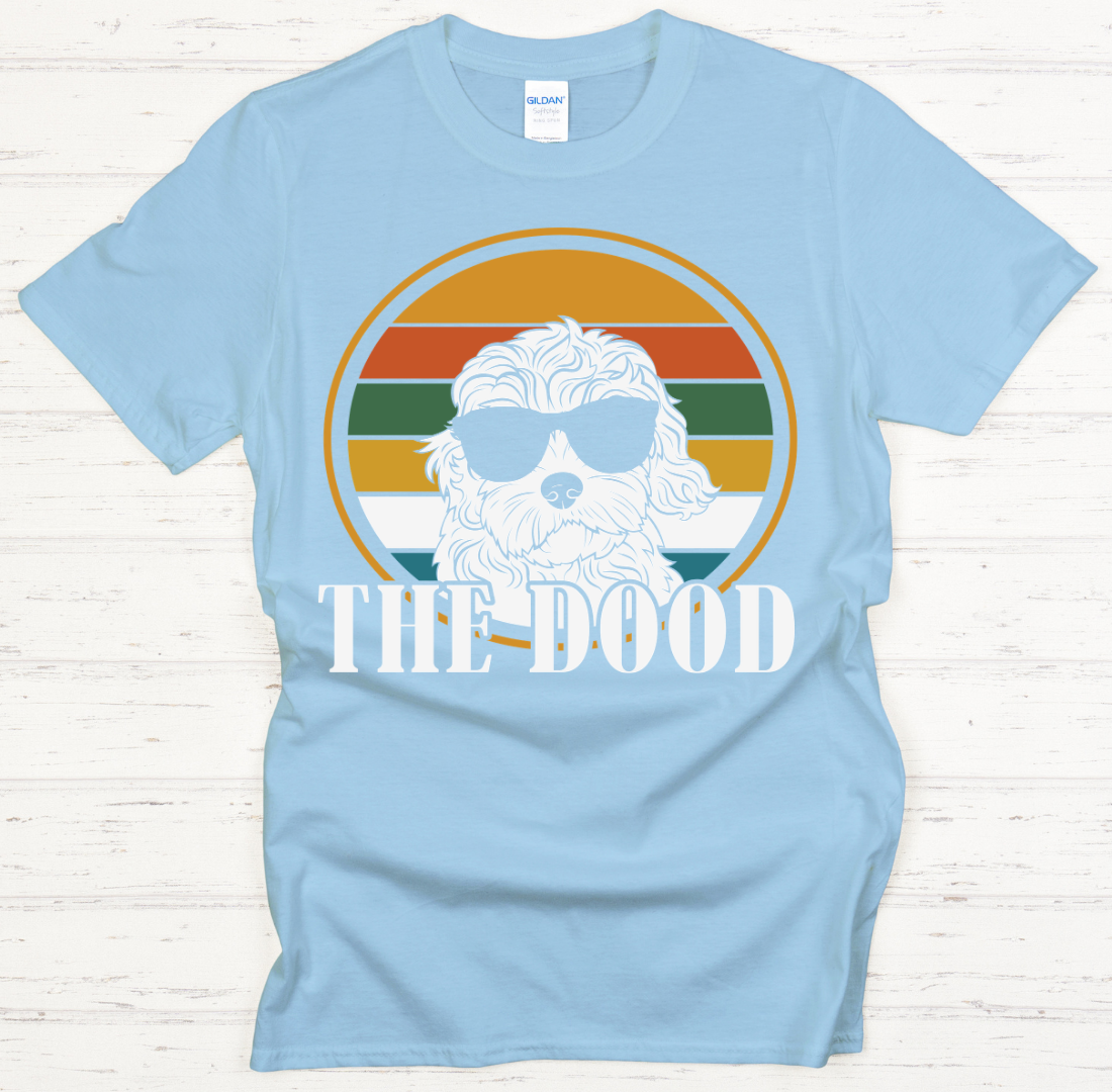 The Dood Vintage Doodle Dog Shirt on Gildan Softstyle Tee