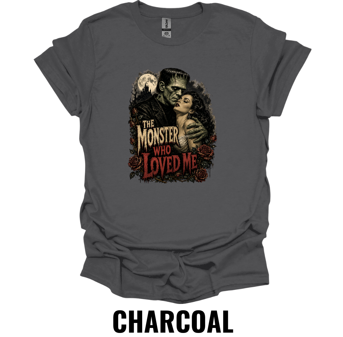 The Monster Who Loved Me T-Shirt – Vintage Frankenstein Romance Gothic Horror Halloween Graphic Tee