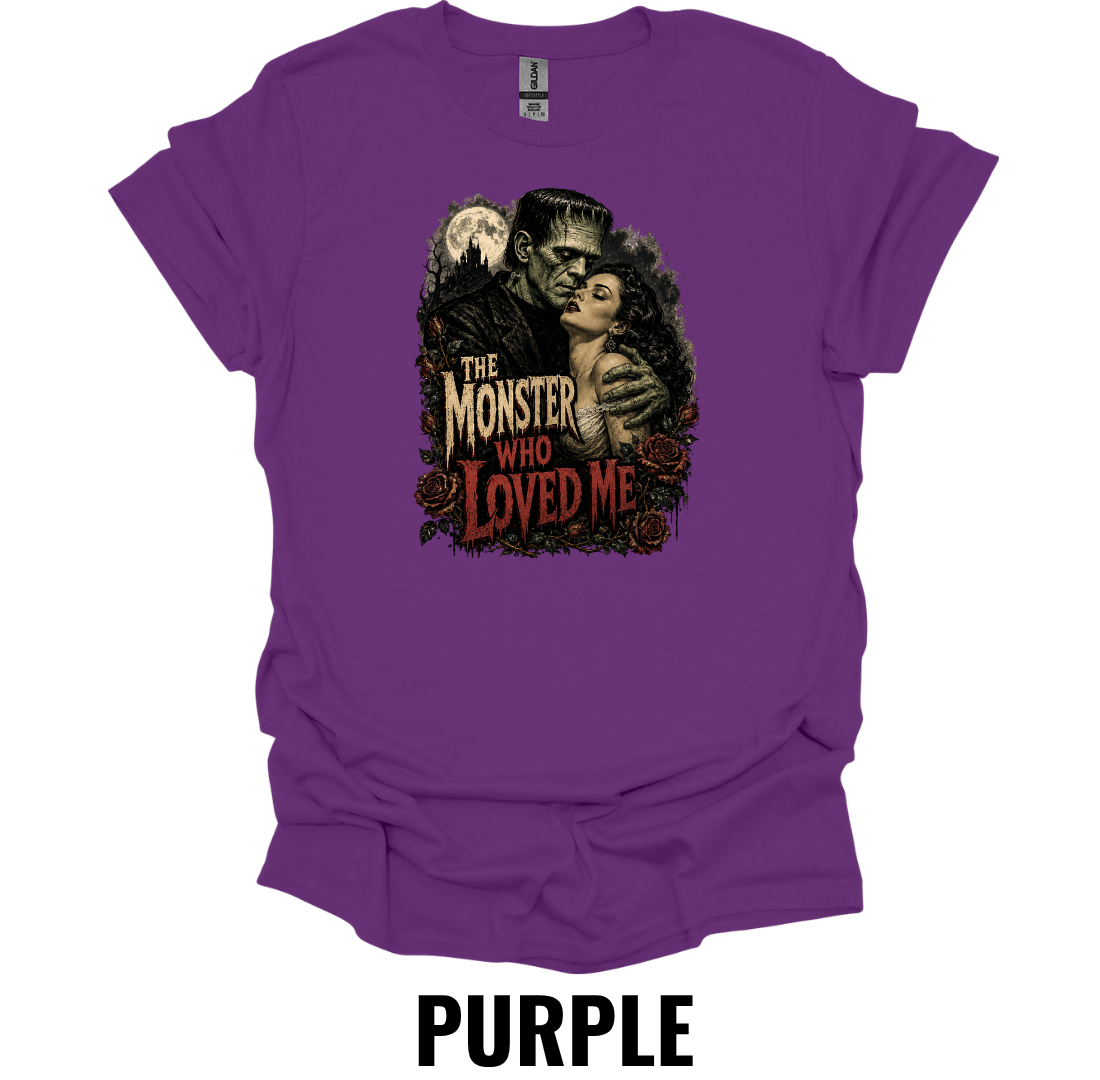The Monster Who Loved Me T-Shirt – Vintage Frankenstein Romance Gothic Horror Halloween Graphic Tee