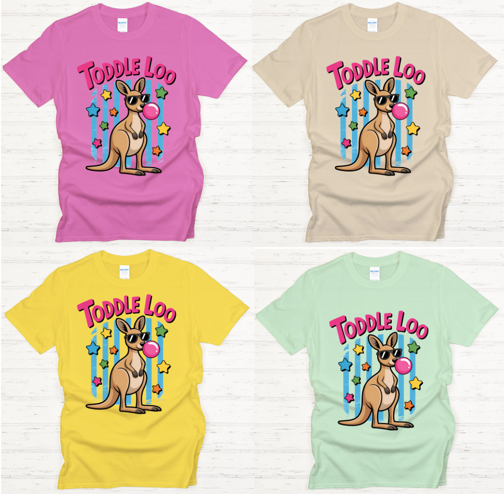 Toddle Loo Kangaroo Shirt – Funny Retro Kangaroo Graphic Tee