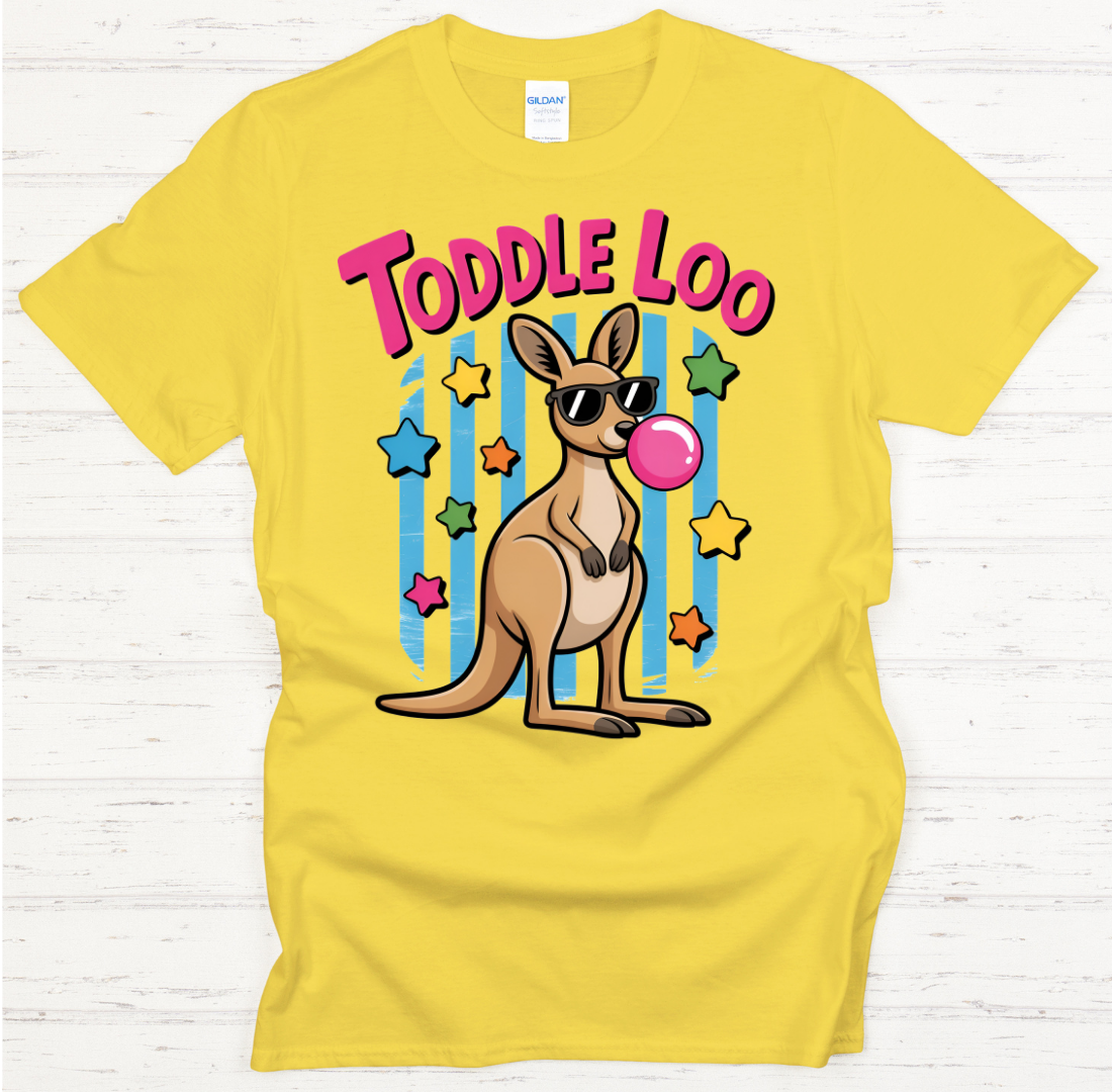 Toddle Loo Kangaroo Shirt – Funny Retro Kangaroo Graphic Tee