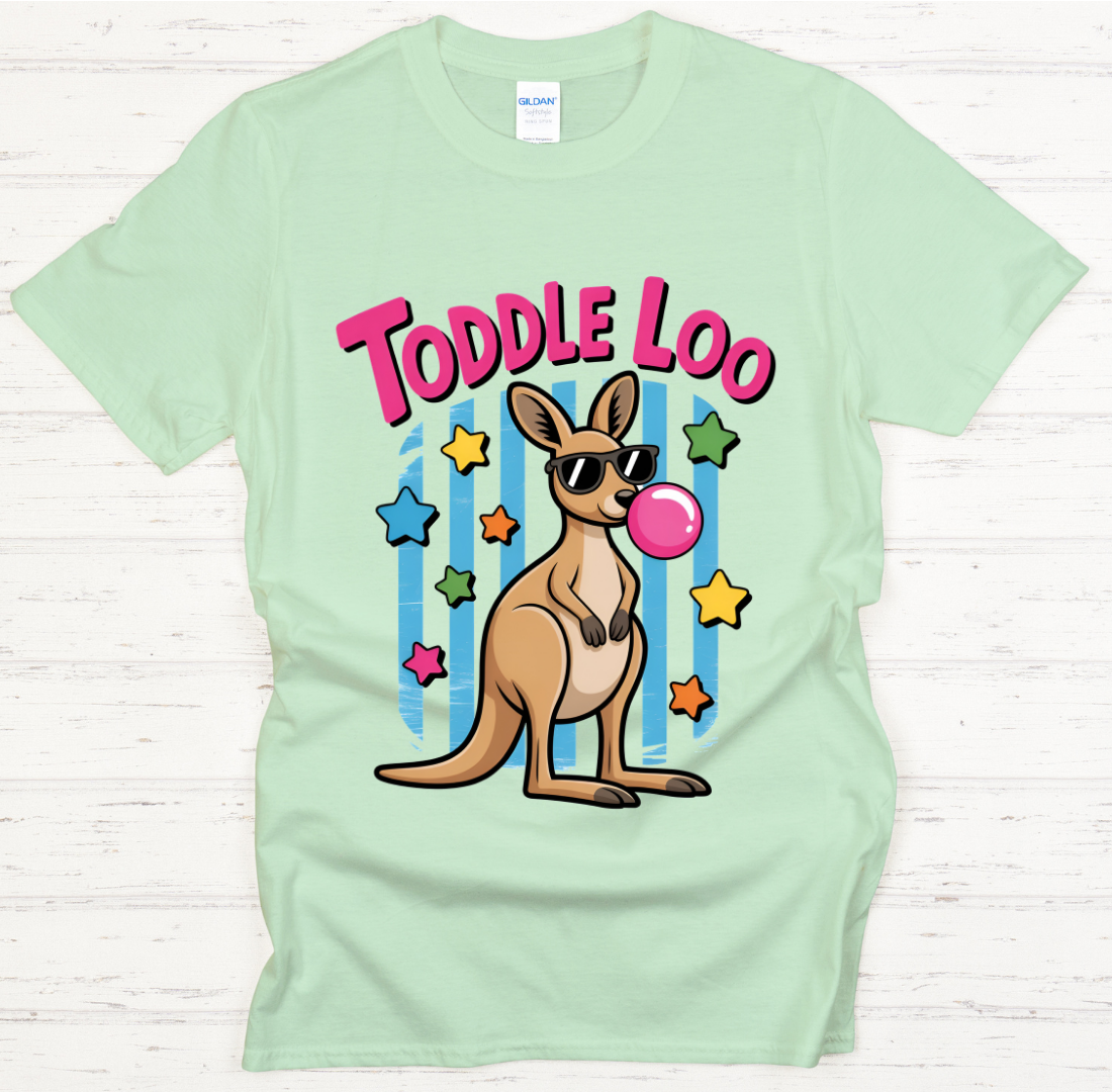 Toddle Loo Kangaroo Shirt – Funny Retro Kangaroo Graphic Tee