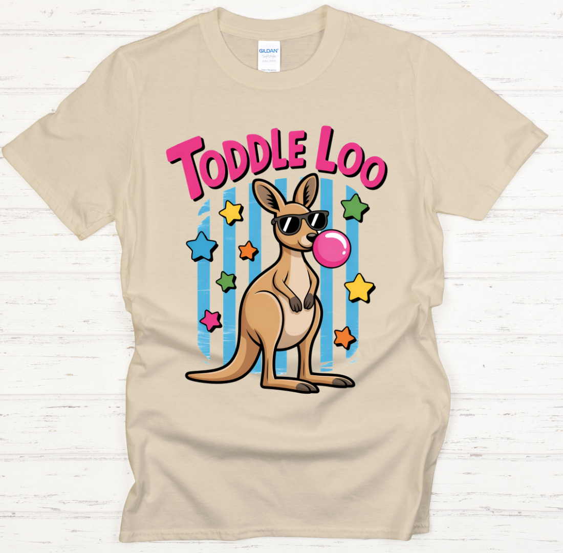 Toddle Loo Kangaroo Shirt – Funny Retro Kangaroo Graphic Tee