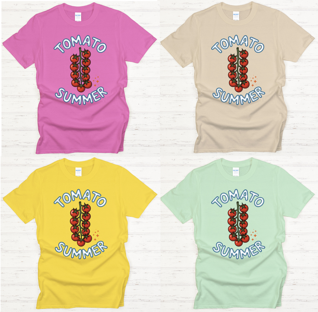 Tomato Summer Shirt on Gildan Softstyle Tee
