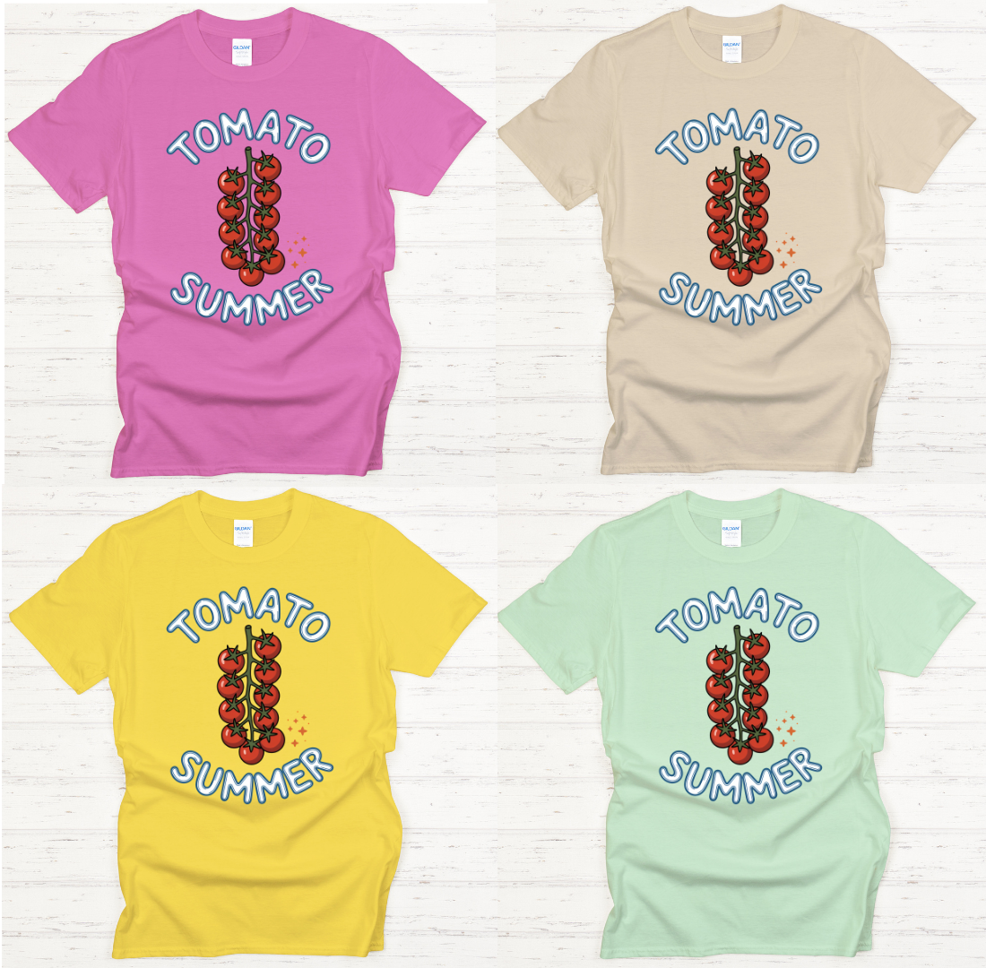 Tomato Summer Shirt on Gildan Softstyle Tee