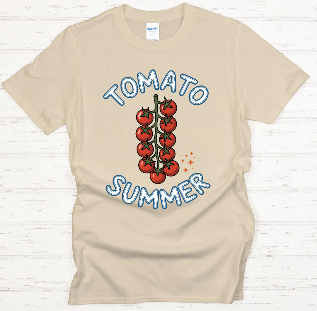 Tomato Summer Shirt on Gildan Softstyle Tee