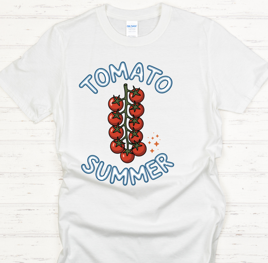 Tomato Summer Shirt on Gildan Softstyle Tee