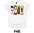 Vintage Christmas Shirt – Santa Snowman Reindeer Graphic Tee