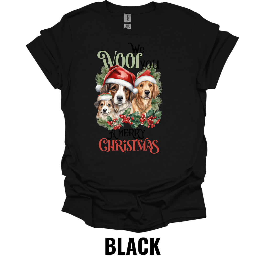 We Woof You a Merry Christmas Shirt – Funny Christmas Dog Lover Holiday Graphic Tee