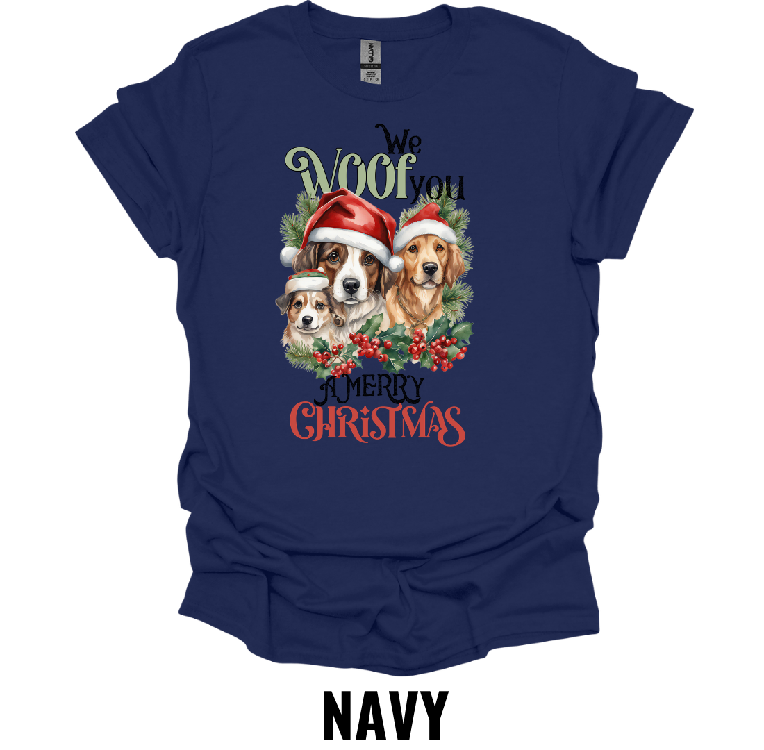 We Woof You a Merry Christmas Shirt – Funny Christmas Dog Lover Holiday Graphic Tee