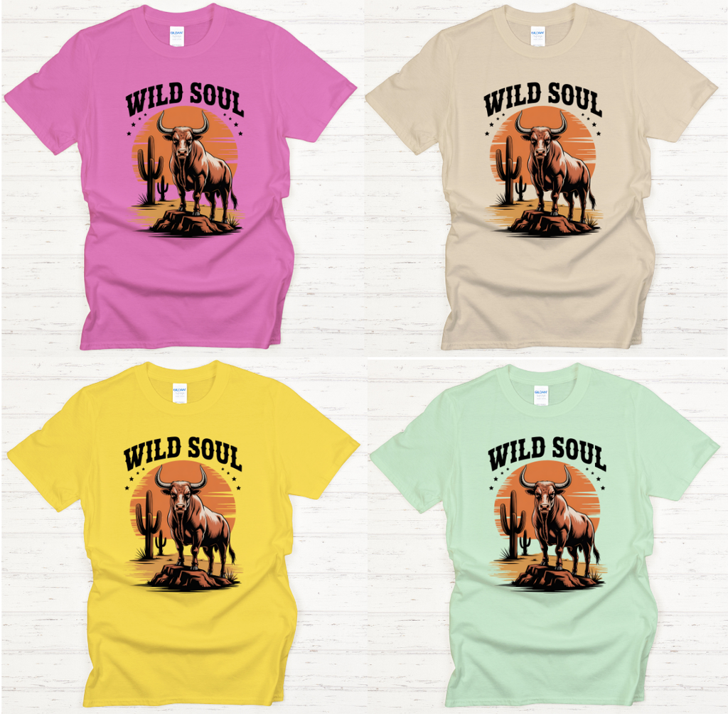 Wild Soul Western Bull Shirt – Rustic Cowgirl Desert Graphic Tee