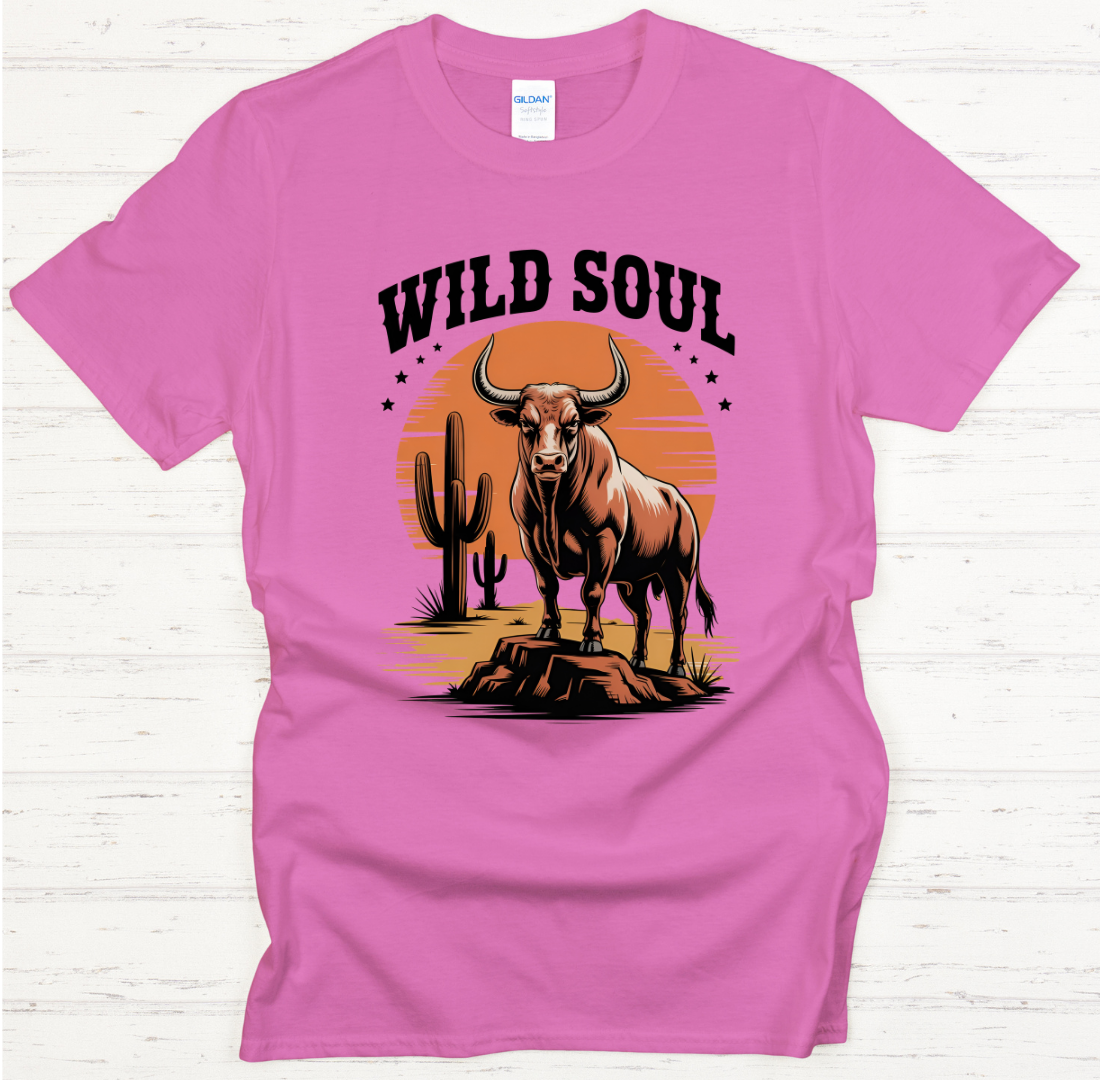Wild Soul Western Bull Shirt – Rustic Cowgirl Desert Graphic Tee
