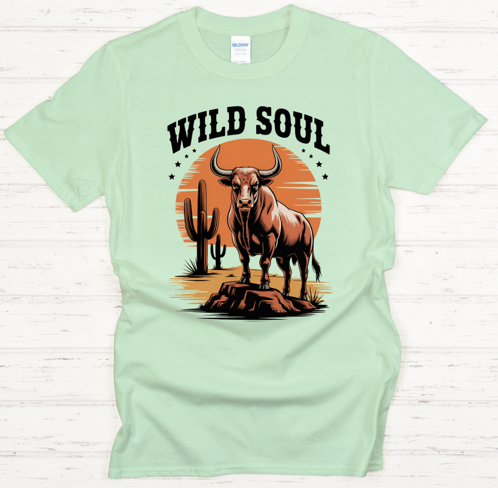 Wild Soul Western Bull Shirt – Rustic Cowgirl Desert Graphic Tee