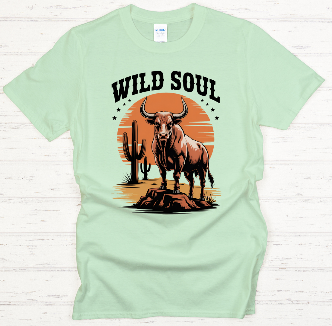 Wild Soul Western Bull Shirt – Rustic Cowgirl Desert Graphic Tee