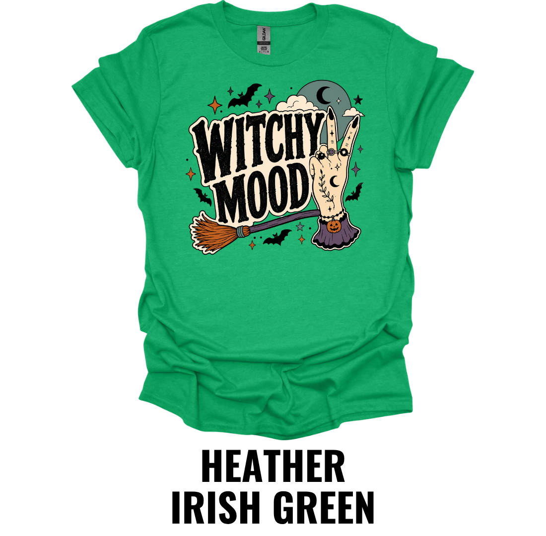 Witchy Mood Halloween T-Shirt – Cute Spooky Witch Graphic Tee