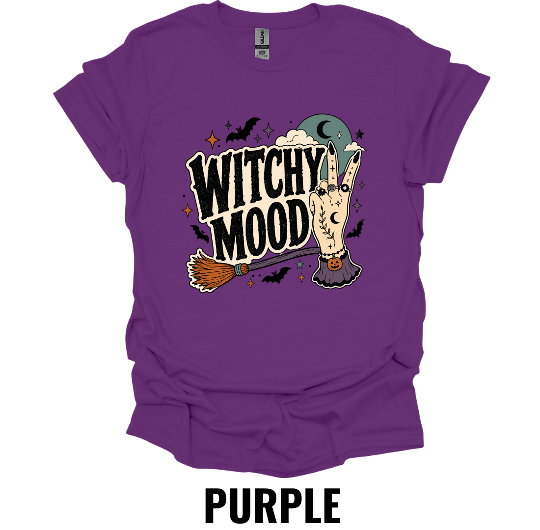 Witchy Mood Halloween T-Shirt – Cute Spooky Witch Graphic Tee
