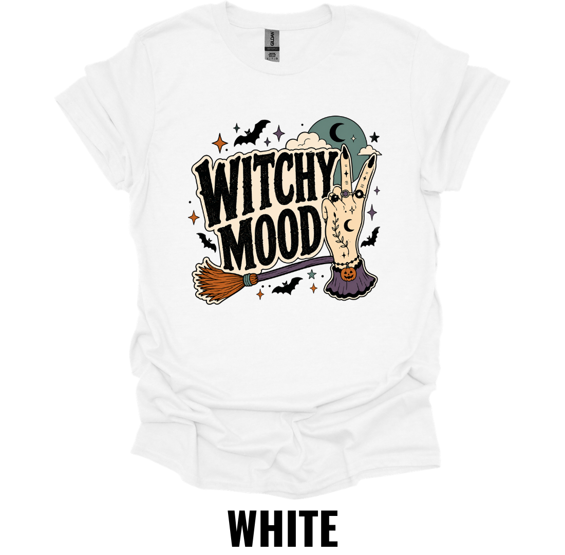 Witchy Mood Halloween T-Shirt – Cute Spooky Witch Graphic Tee
